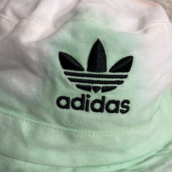 Adidas Bucket Hat Trefoil Logo Tie Dye Pastel Green Peach Purple Cotton Festival - Picture 3 of 7